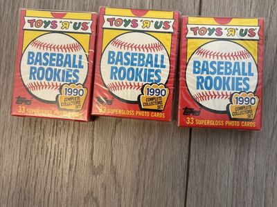 1990 Topps Toys 'R' Us Baseball Rookies Complete Collector's Set - 33 Supergloss Photo Cards