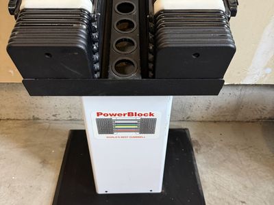PowerBlock Adjustable Dumbbells with Stand - World's Best Dumbbell
