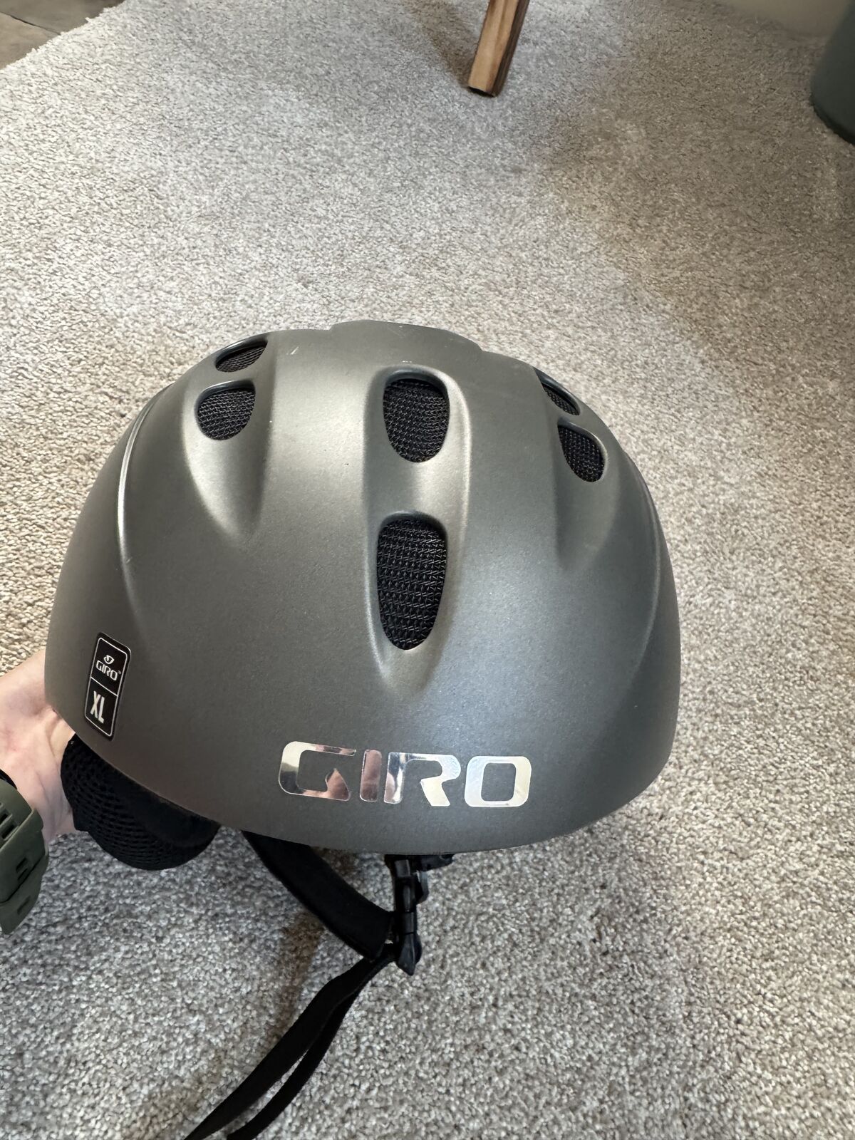 Giro XL Snow Helmet – Matte Gray, Comfortable & Protective