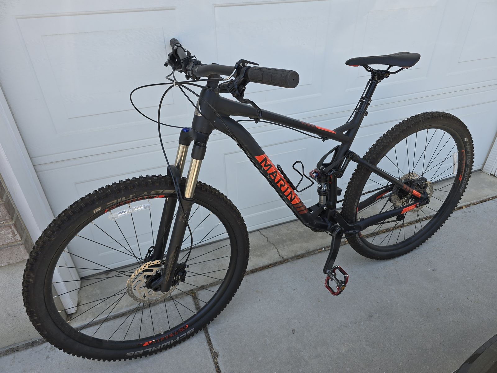 Marin Rift Zone 1 Full Suspension Mountain Bike - Black/Orange, Excellent Condition