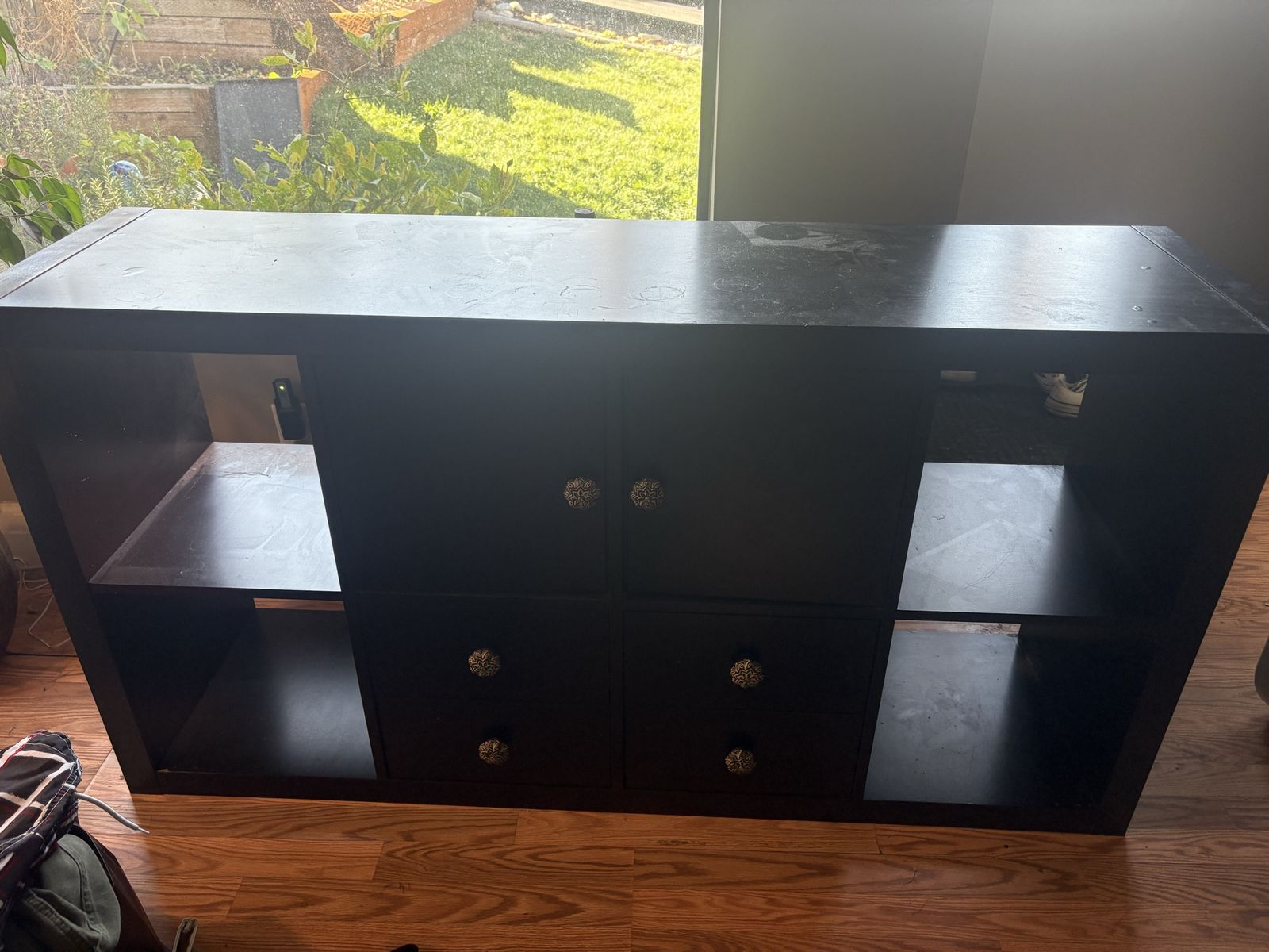 IKEA tv stand Black Cube Storage Unit with Doors and Drawers