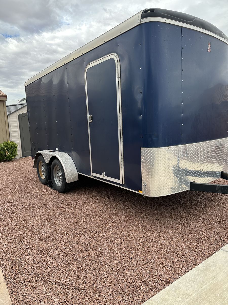 Mirage 2013 Cargo Trailer Enclosed - 14 ft Bumper Pull, Blue - UsedGood
