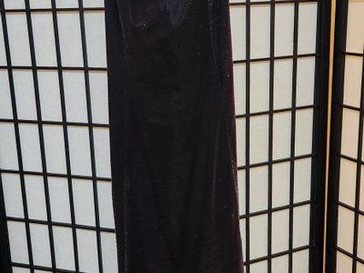 Vintage Metallic Strappy Back Formal Gown - Size 14