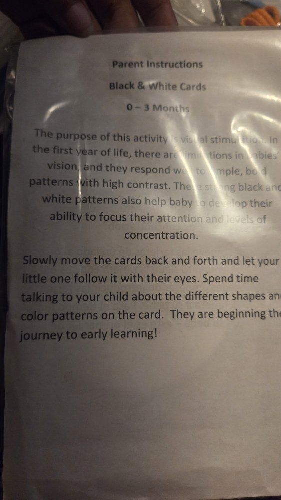 Baby Black & White High-Contrast Vision Stimulation Cards 0-3 Months