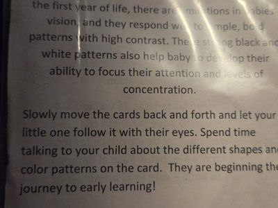 Baby Black & White High-Contrast Vision Stimulation Cards 0-3 Months