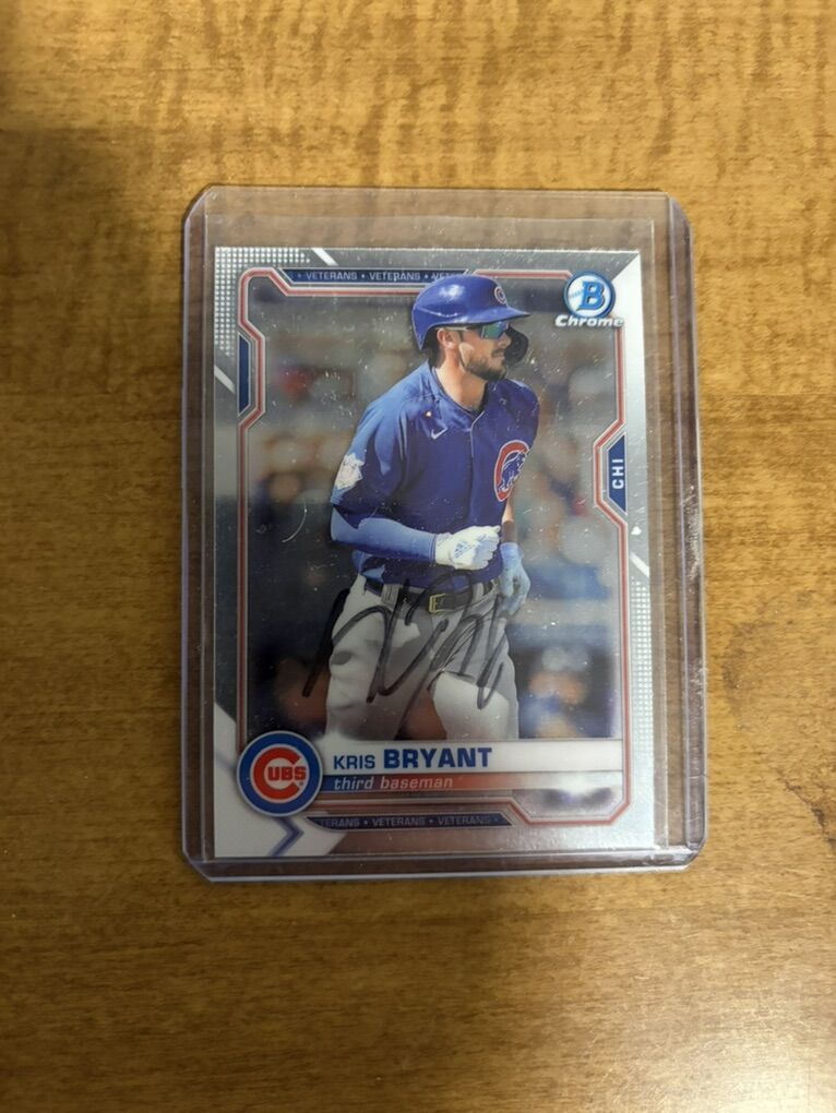 Signed Kris bryant Card