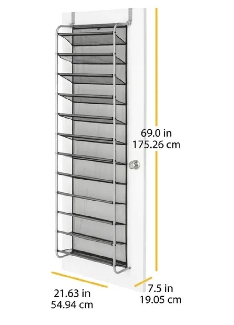 12- Tier Over The Door Shoe Rack