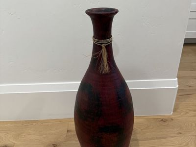 Large Red Decorative Vase