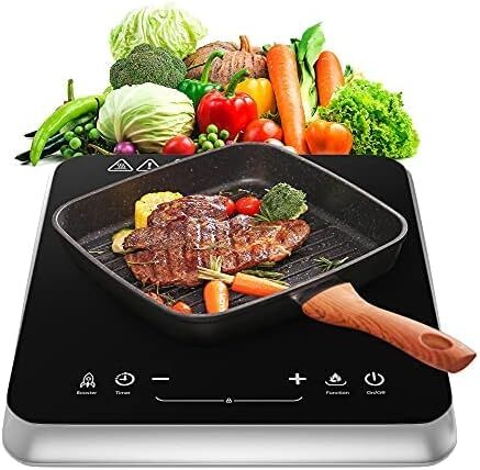 COOKTRON Portable Induction Cooktop 1800W Rapid Electric Burner Hot Plate Black