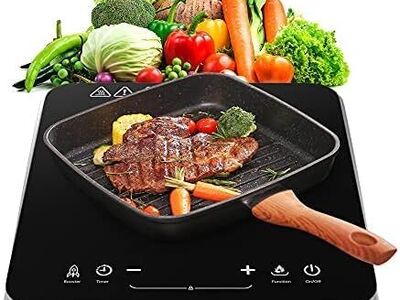 COOKTRON Portable Induction Cooktop 1800W Rapid Electric Burner Hot Plate Black