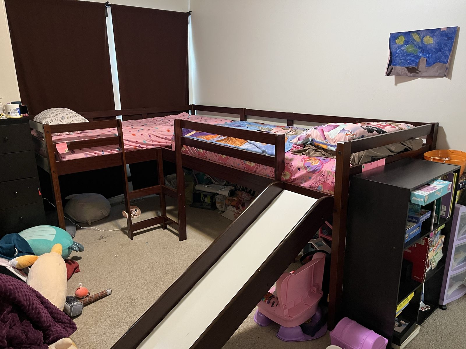 L-shaped Bunk Bed w/slide