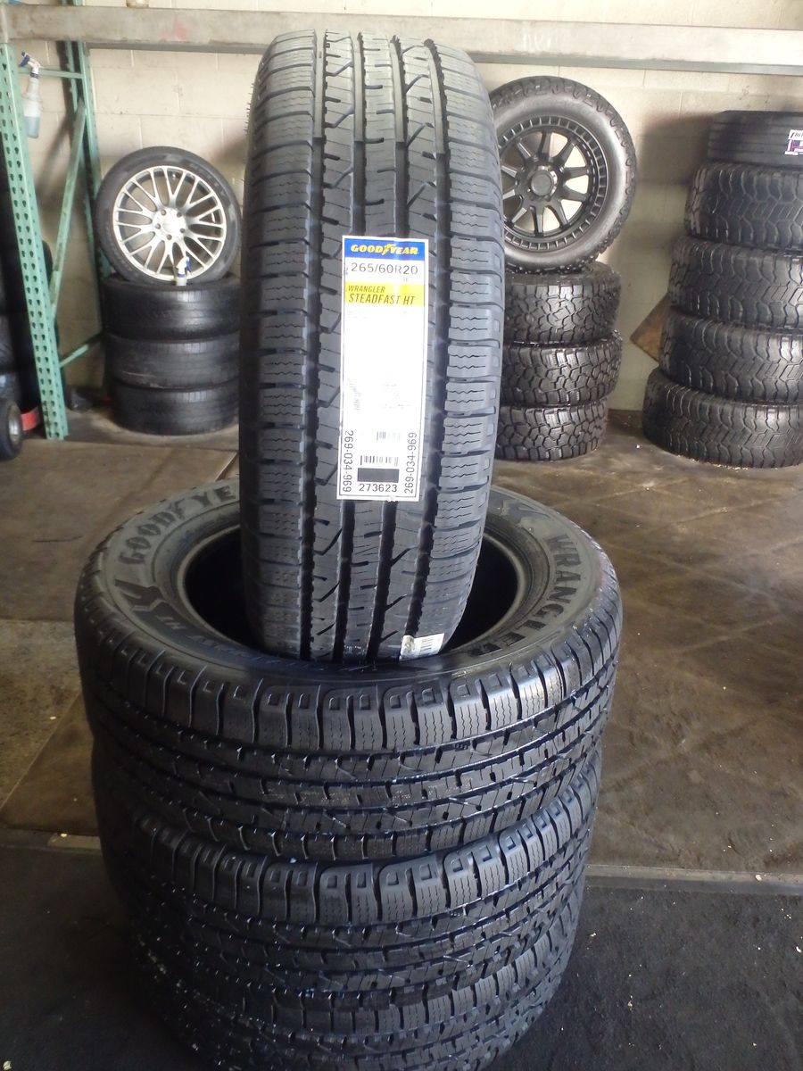 265/60R20 GOODYEAR WRANGLER STEADFAST HT SET OF BRAND NEW TIRES