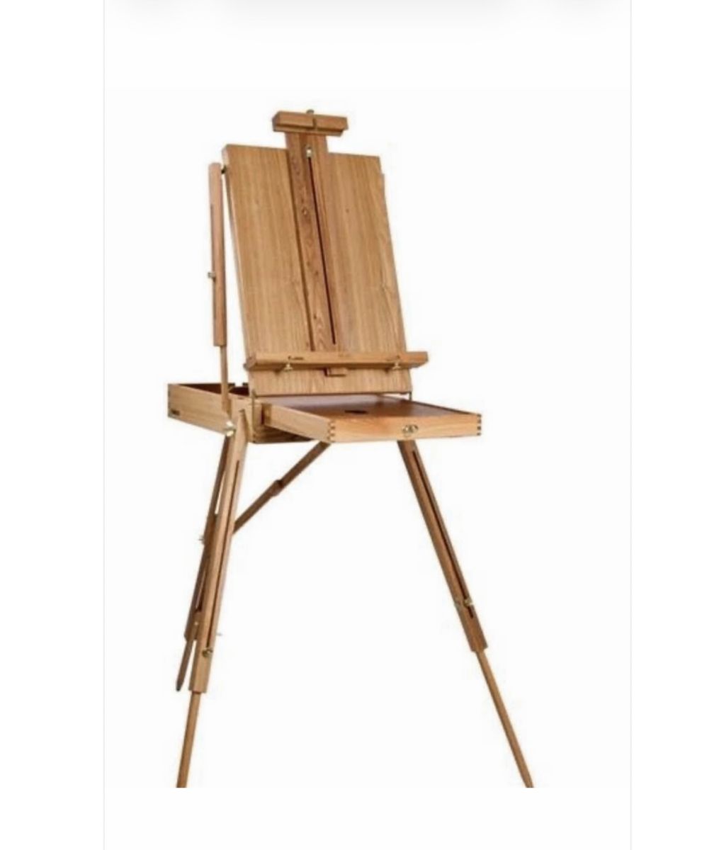 Adjustable Wooden French Easel with Storage 