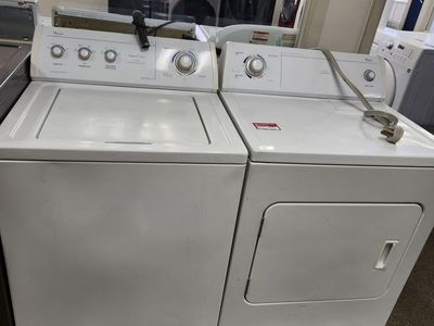 GREAT WHIRLPOOL TOPLOAD WASHER AND ELECTRIC DRYER SET! W-WARRANTY