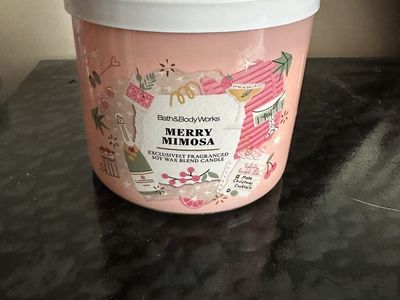 Bath & Body Works 3-Wick Candles: Merry Mimosa, Moonlit Goddess, Magic In The Air, Snowday (New)