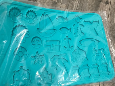 Pampered Chef Summer Cookie Mold Teal Silicone Baking Tray