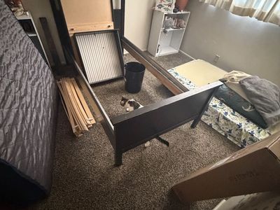 Free IKEA twin size bed frame with two drawers and mattress