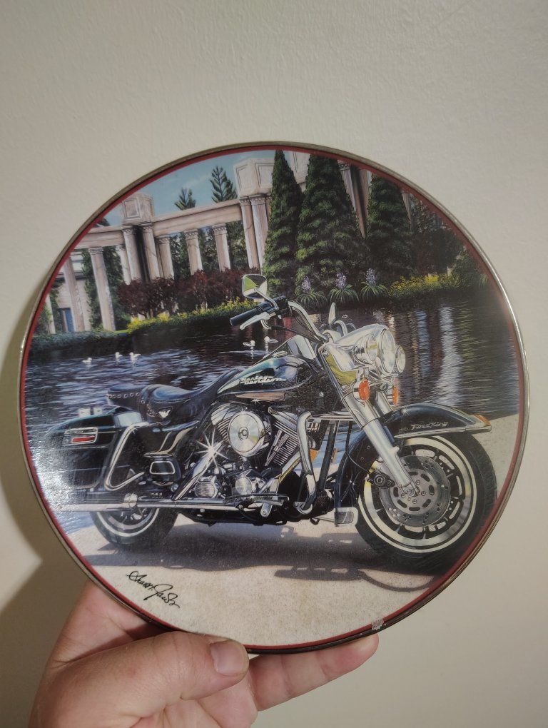 Franklin Mint Harley-Davidson Collector Plates - Road King & '49 Pan Head Fine Porcelain