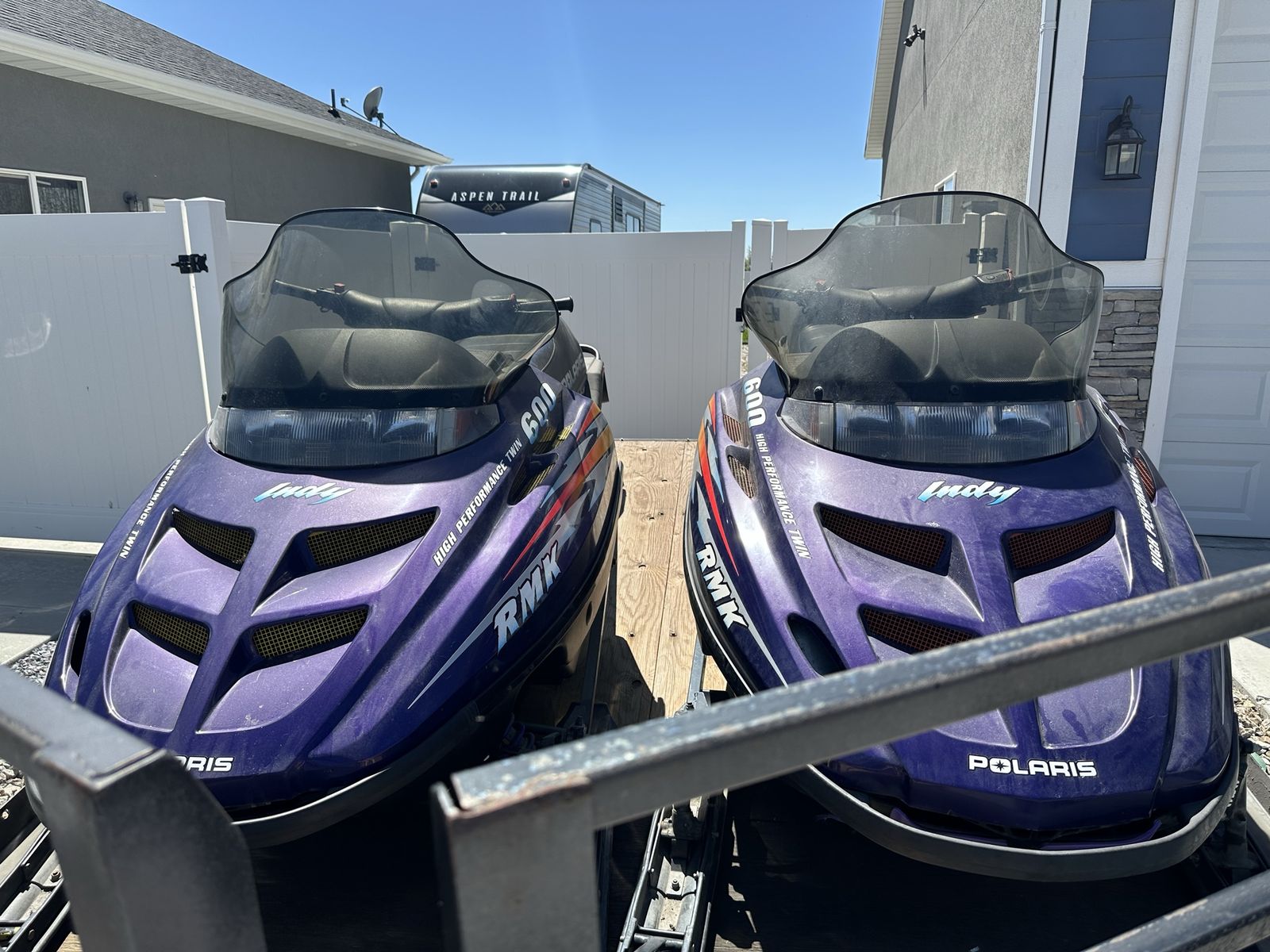 1999 Polaris RMK 600 and trailer