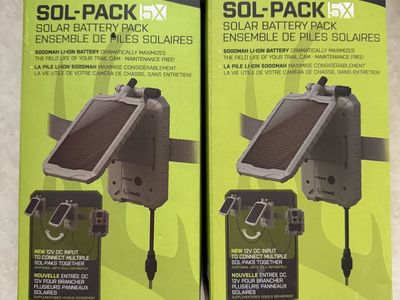 2 - Sol-Pack 5X 5000mah Li-Ion Trail Camera Solar Battery Pack