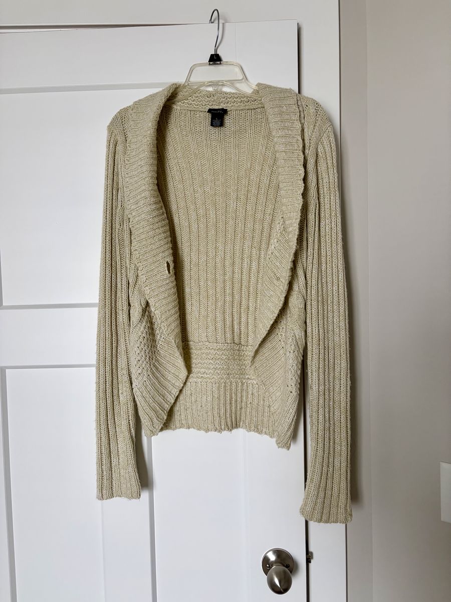 Women's Beige Cardigan Sweater