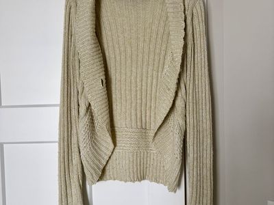 Women's Beige Cardigan Sweater