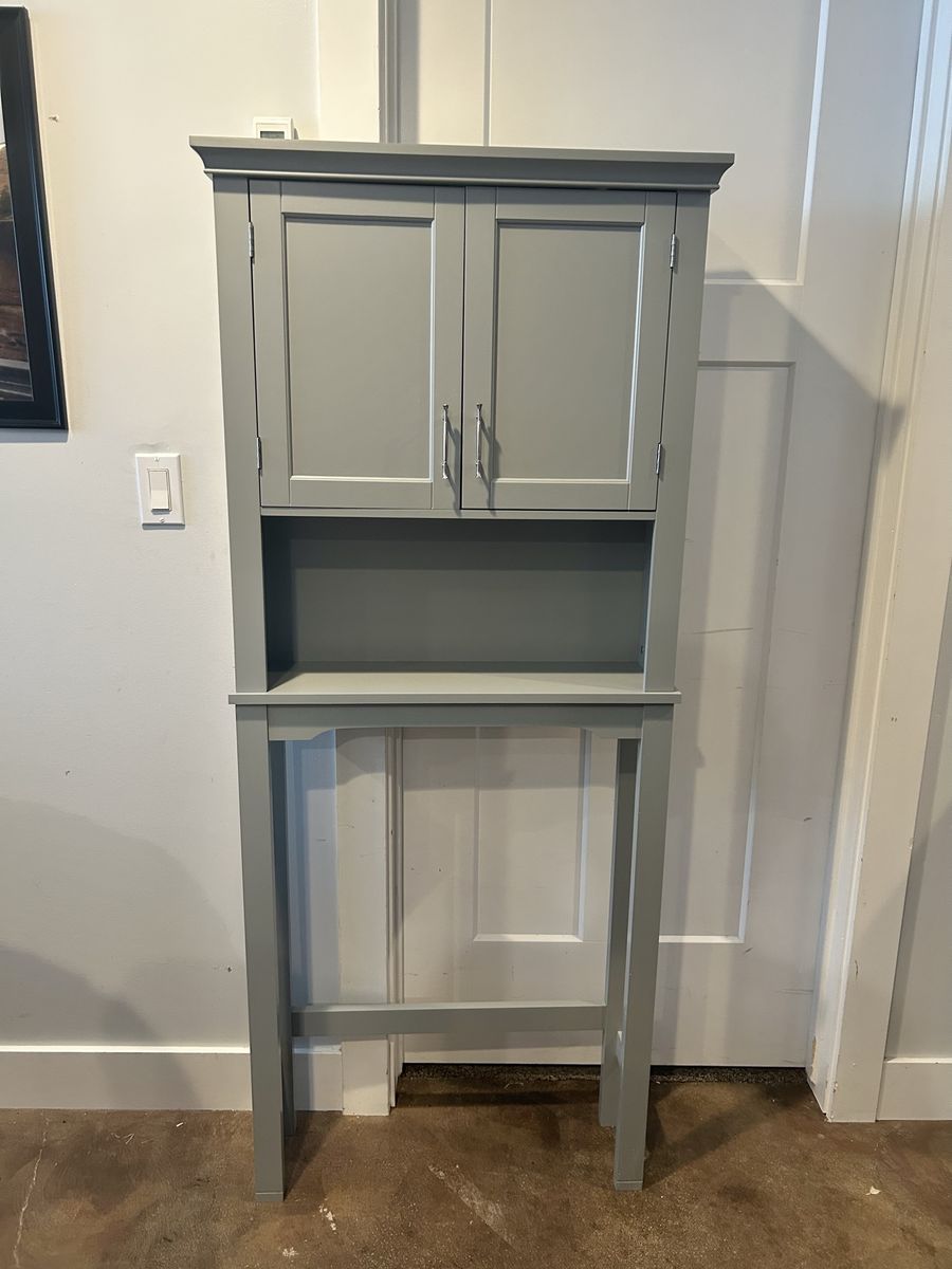Over the Toilet Storage Cabinet Gray, Spacesaver New