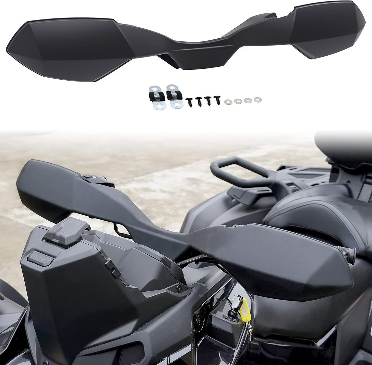 2006-2023 Can-Am Outlander Black Handguards Protector Wind Deflector