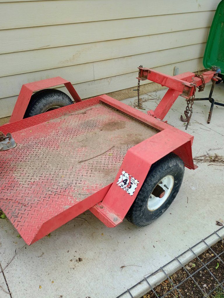 Tilt deck  equipment Trailer for lawn Aerator, tillers, lawn equipment