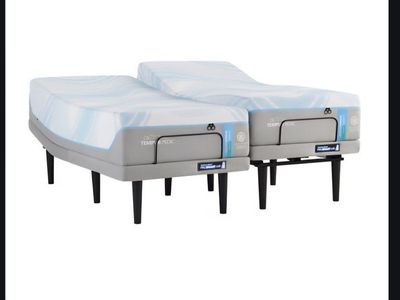 temperpedic split king adjustable bed