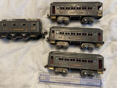 Lionel Prewar O 251E Locomotive And 3 Passenger