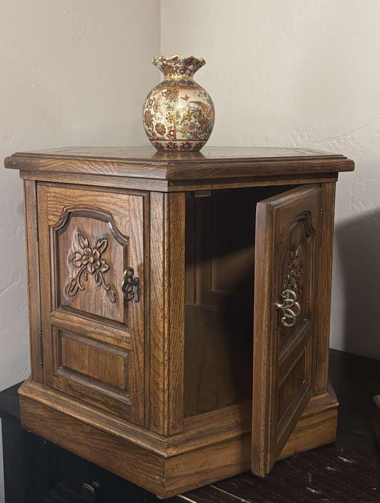 Pair of octagonal end tables