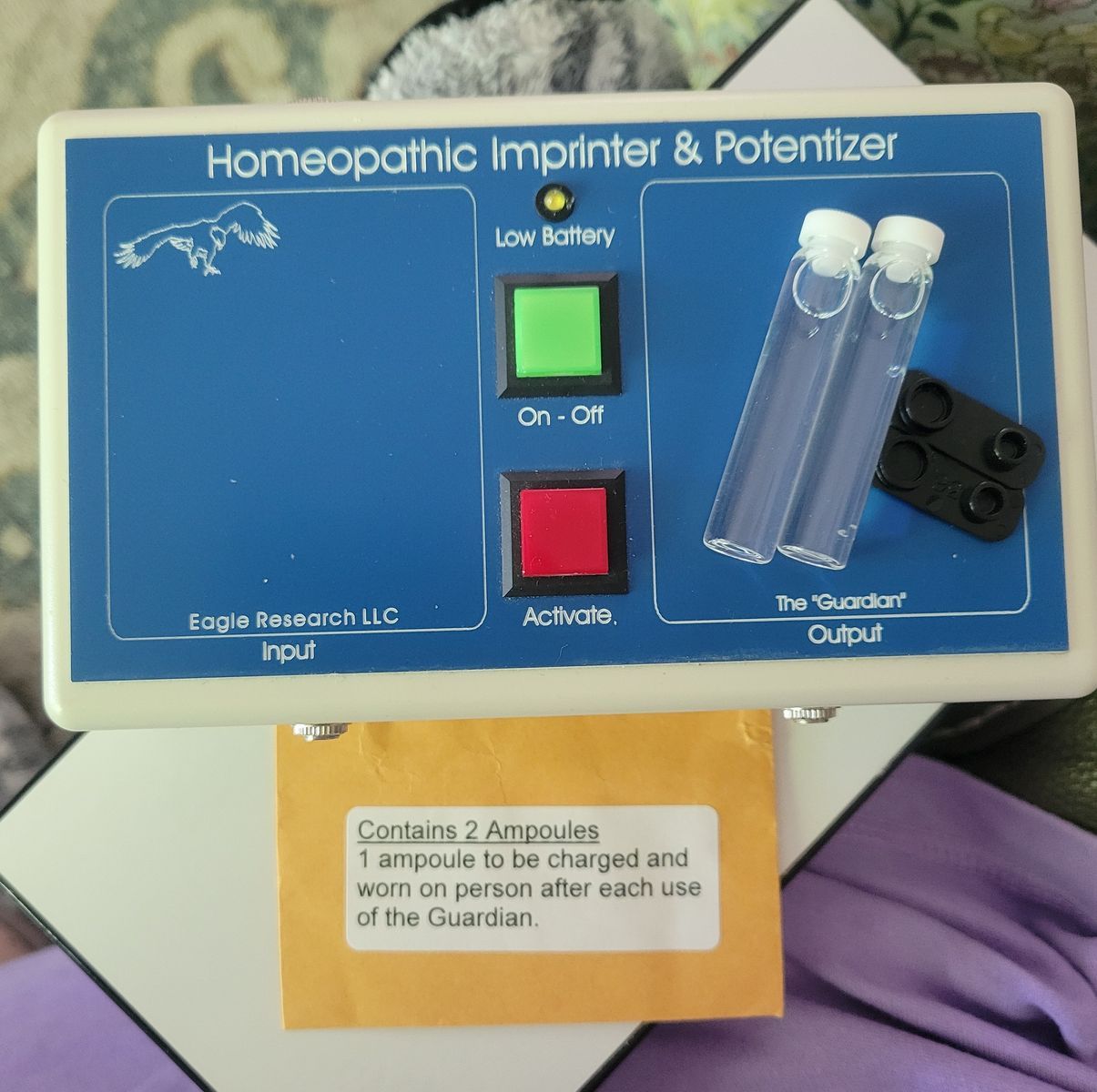 Guardian Homepathic Imprinter and Potenizer with Ampoules