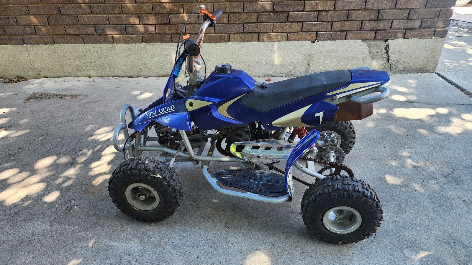 Blue Mini Quad ATV Kids Four Wheeler Pocket Bike Project