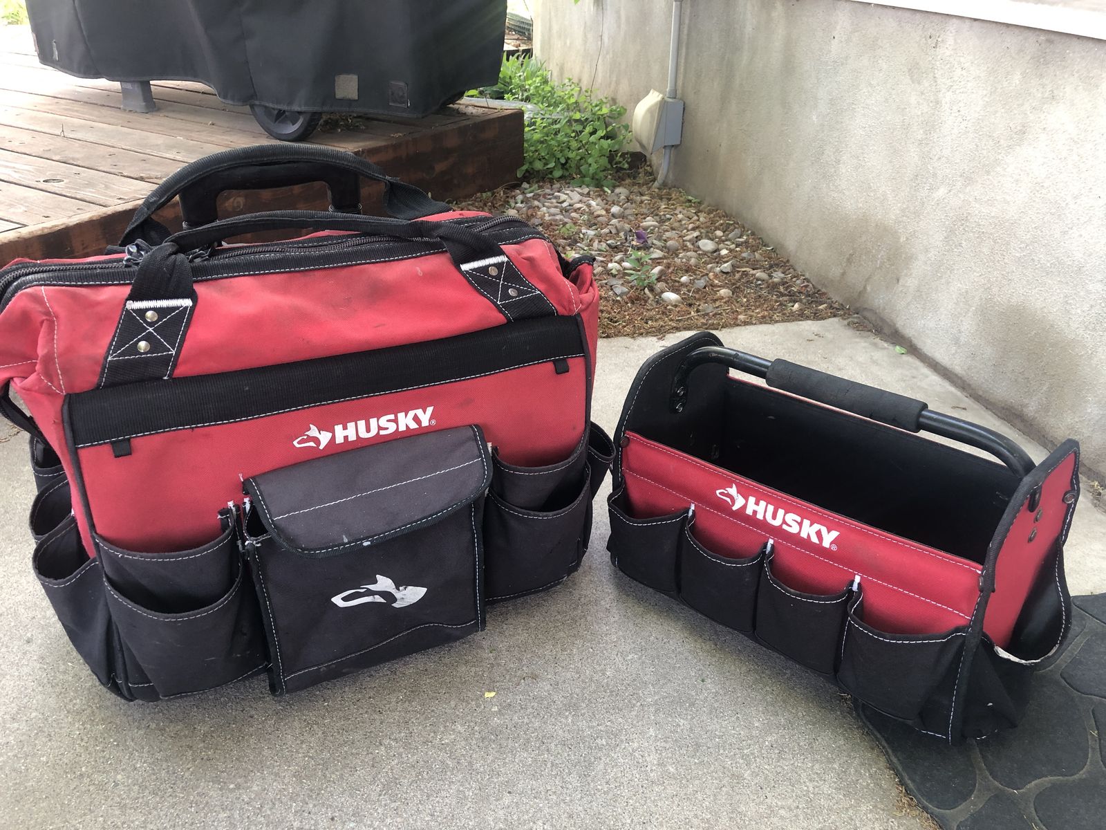 Husky 18" Rolling Tool Bag + Tool Tote