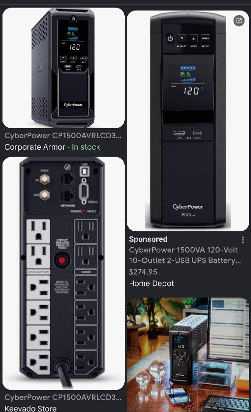 CyberPower CP1500AVRLCD3 Intelligent LCD UPS - 1500VA/900W Uninterruptible Power Supply