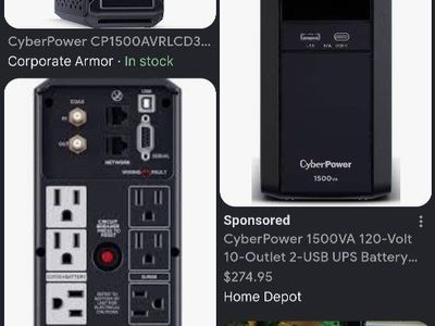 CyberPower CP1500AVRLCD3 Intelligent LCD UPS - 1500VA/900W Uninterruptible Power Supply