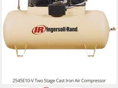 Ingersoll Rand 120 gallon, two stage, 35CFM, 175 psi, electric air compressor 230v
