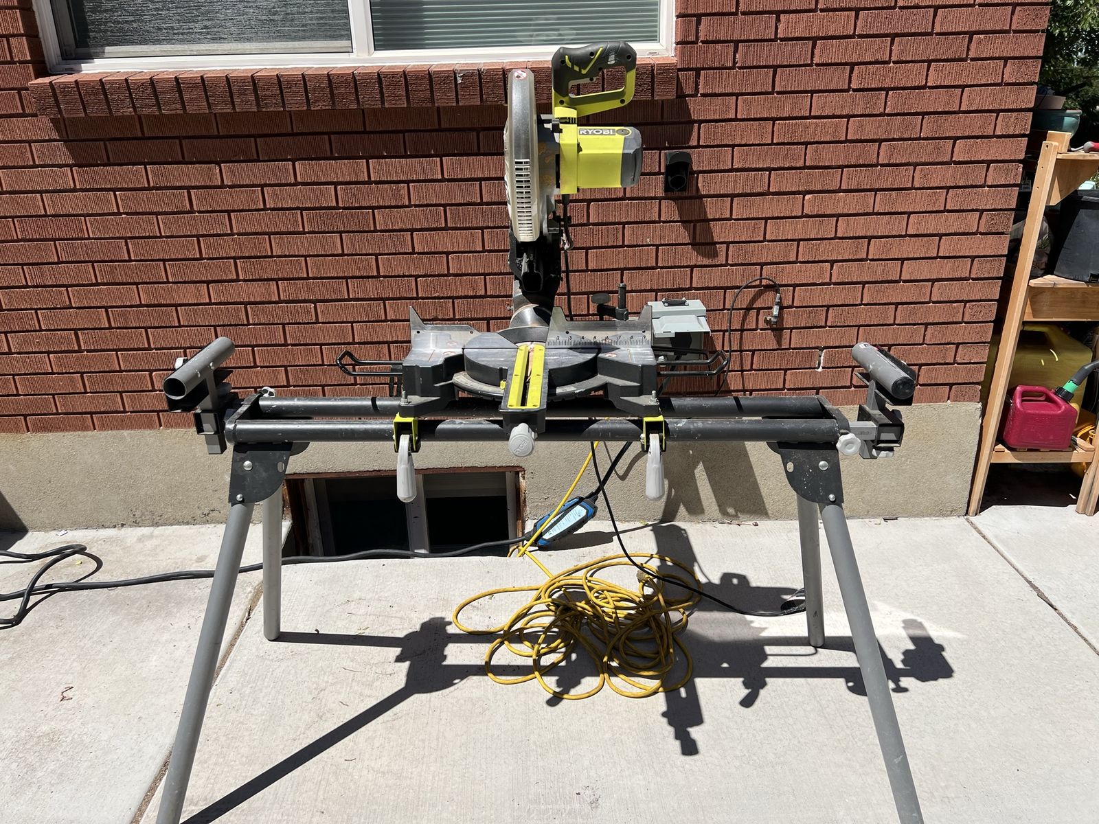 Ryobi TSS102L 10-inch Sliding Compound Miter Saw with Stand, 15 Amp