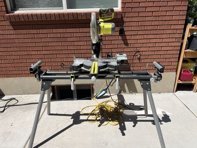 Ryobi TSS102L 10-inch Sliding Compound Miter Saw with Stand, 15 Amp