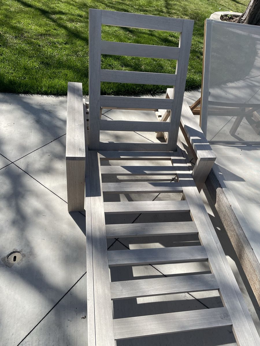 Teak Pottery barn malibu lounger