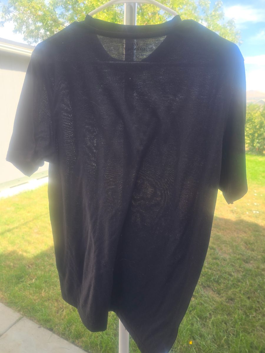 Free Assembly Men's Solid Black Crewneck T-Shirt – Size Large