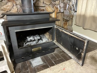 Centennial Wood Burning Fireplace Stove - Black, Freestanding Wood Stove
