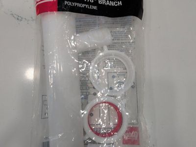 Oatey 8" Dishwasher Tailpiece with 7/8" Branch, Polypropylene - New in Package