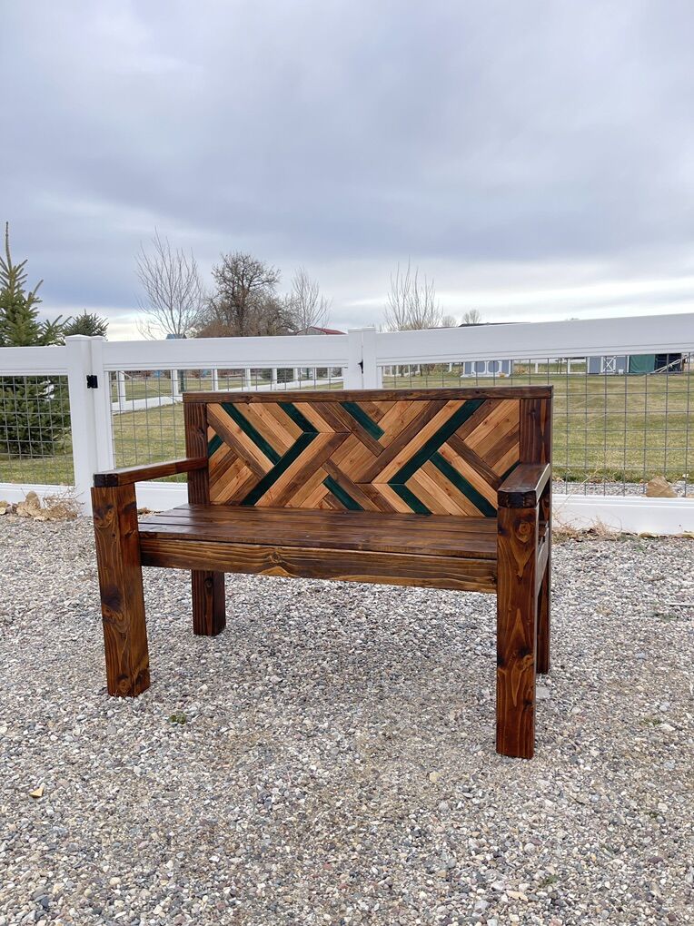 Wood Mural Bench