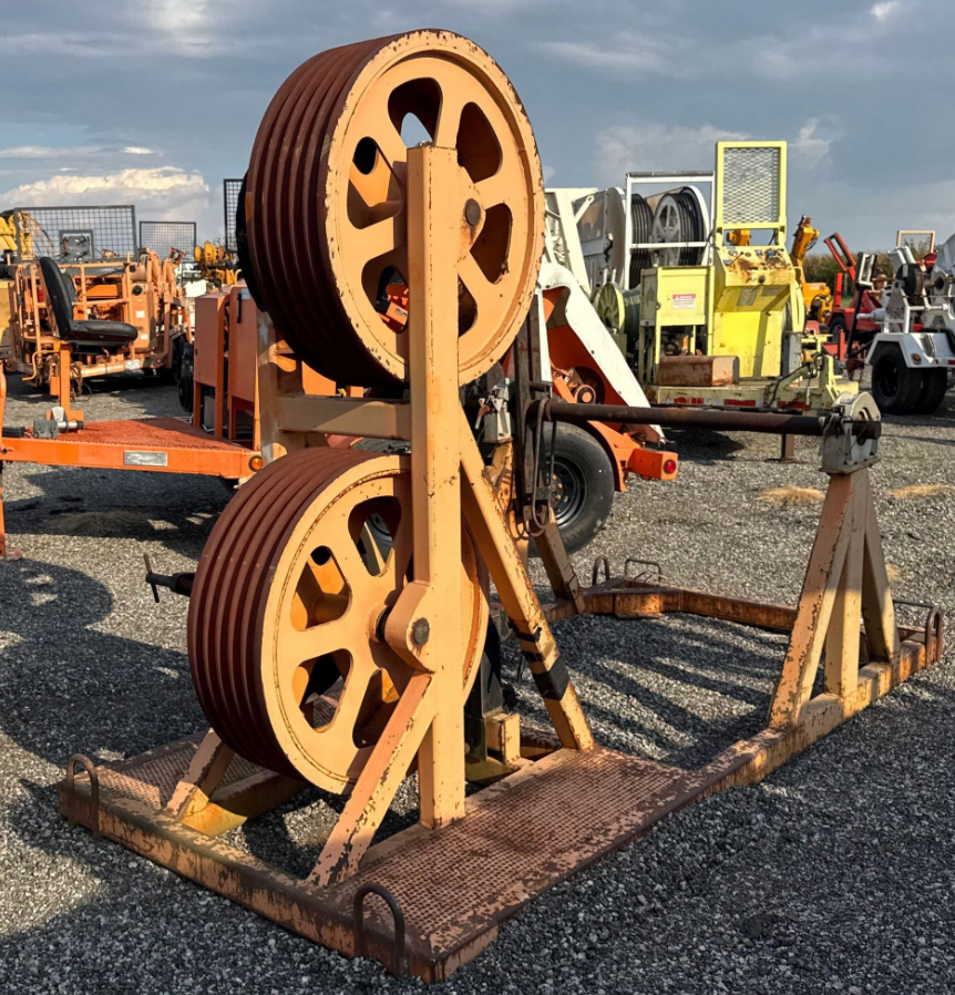 Lineman Electric Utility Conductor Mechanical Tensioner Wire Cable Payout Tension Stand Contractor Linework Electrical Equipment