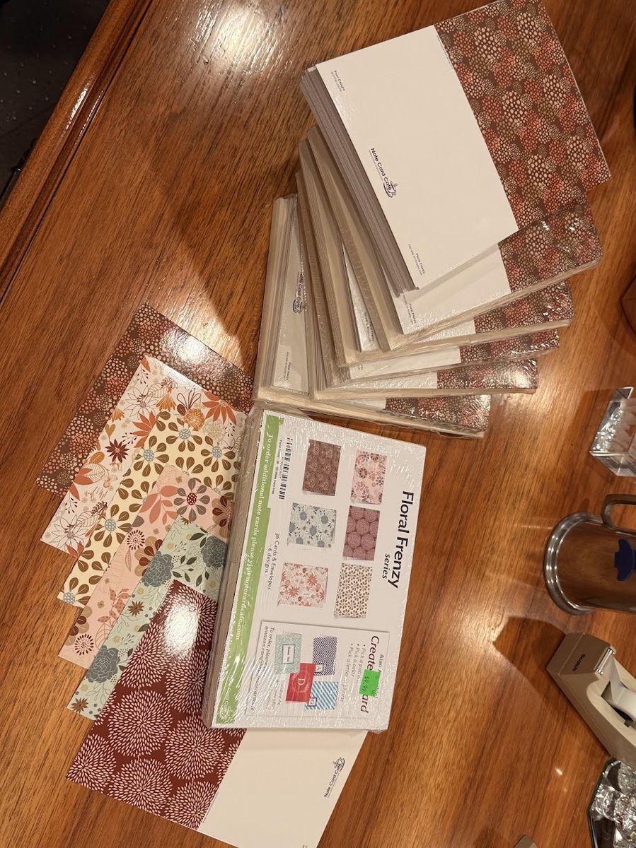 Floral Frenzy Series Cards and Envelopes