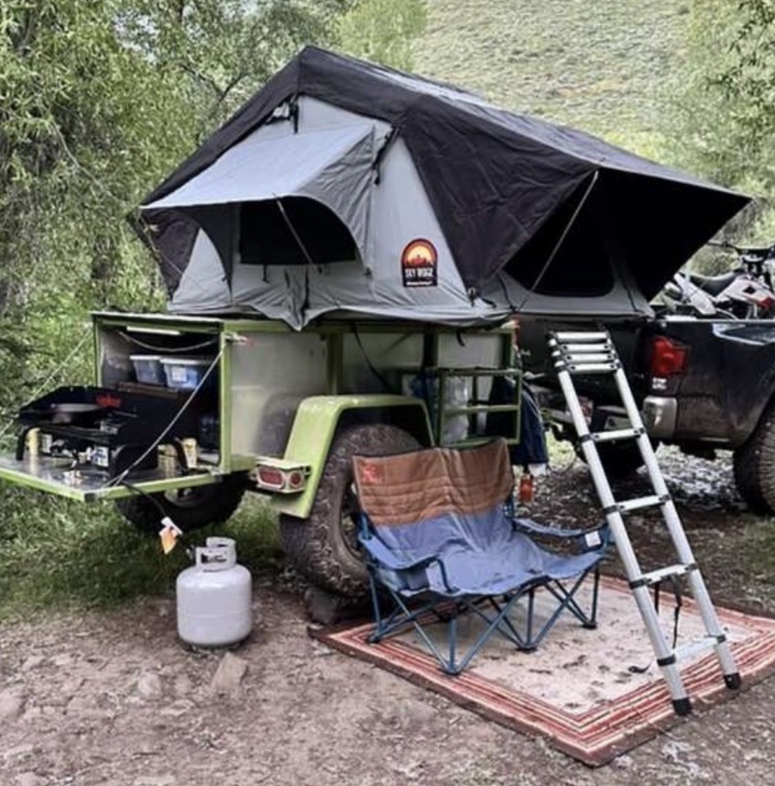 Custom overlanding camping trailer