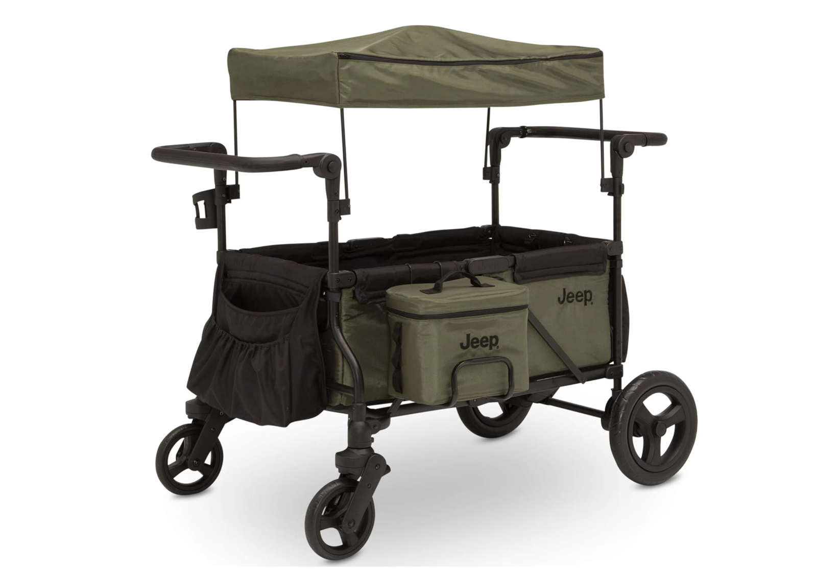 NEW in Box Jeep Deluxe Wrangler Wagon Stroller for 2 Kids with Cooler Bag, Parent Organizer