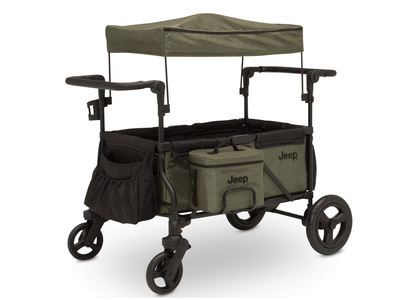 NEW in Box Jeep Deluxe Wrangler Wagon Stroller for 2 Kids with Cooler Bag, Parent Organizer